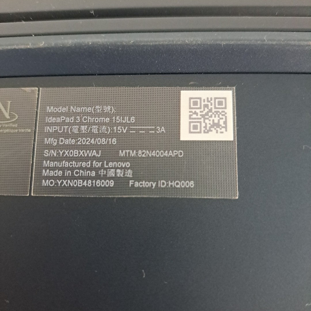 LAPTOP LENOVO IDEAPAD 3 CHROME 15IJL6 (2024) 128 GB SSD 8 GB RAM (SEMINUEVO)