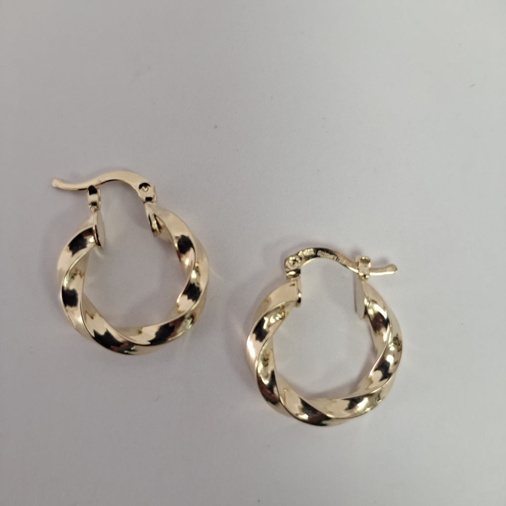 ARETES ARRACADA TORZAL 14K 2 GR (NUEVO)