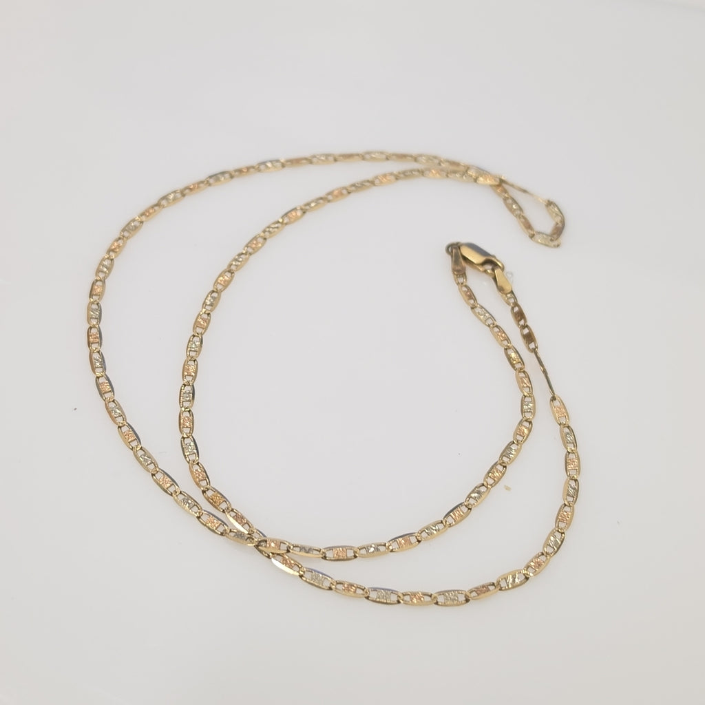 CADENA ORO COMBINADO 14 K 5 GRMS (SEMINUEVO)