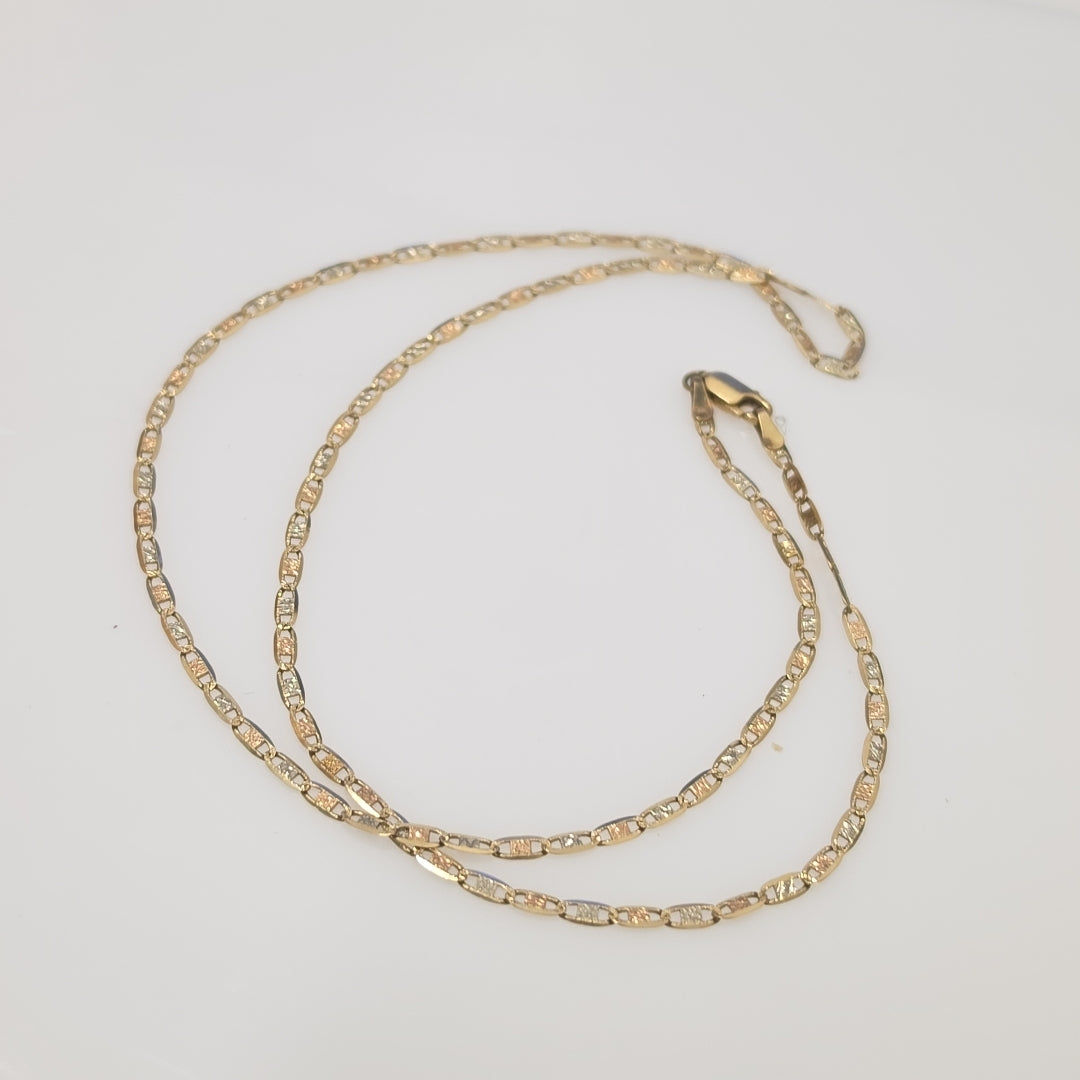 CADENA ORO COMBINADO 14 K 5 GRMS (SEMINUEVO)