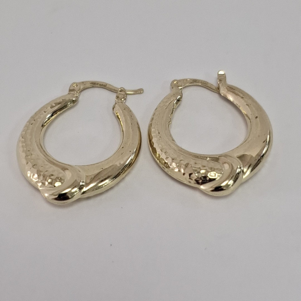 ARETES ARRACADAS ENTRELAZADAS 14K 2.6 GR (NUEVO)