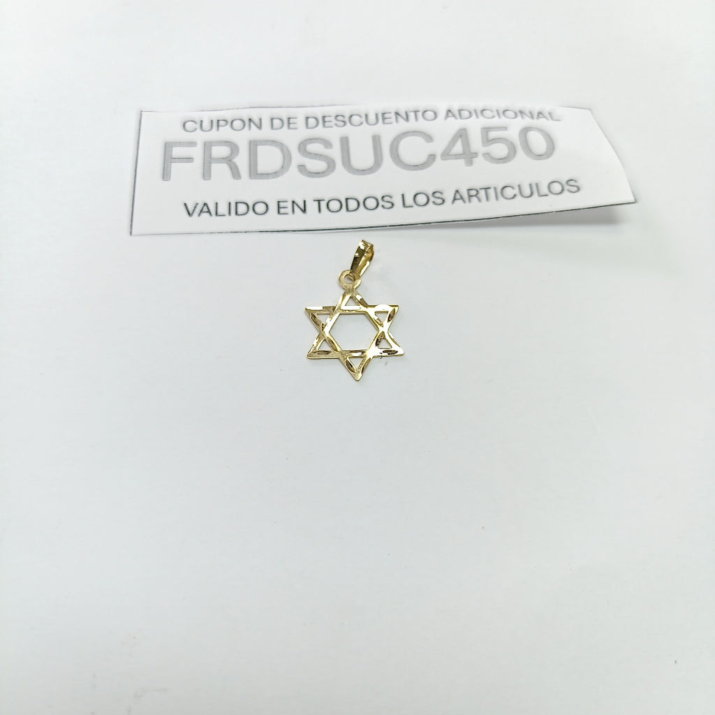 DIJE TEJIDO ESTRELLA DE DAVID 14K 0.5 GR (NUEVO)