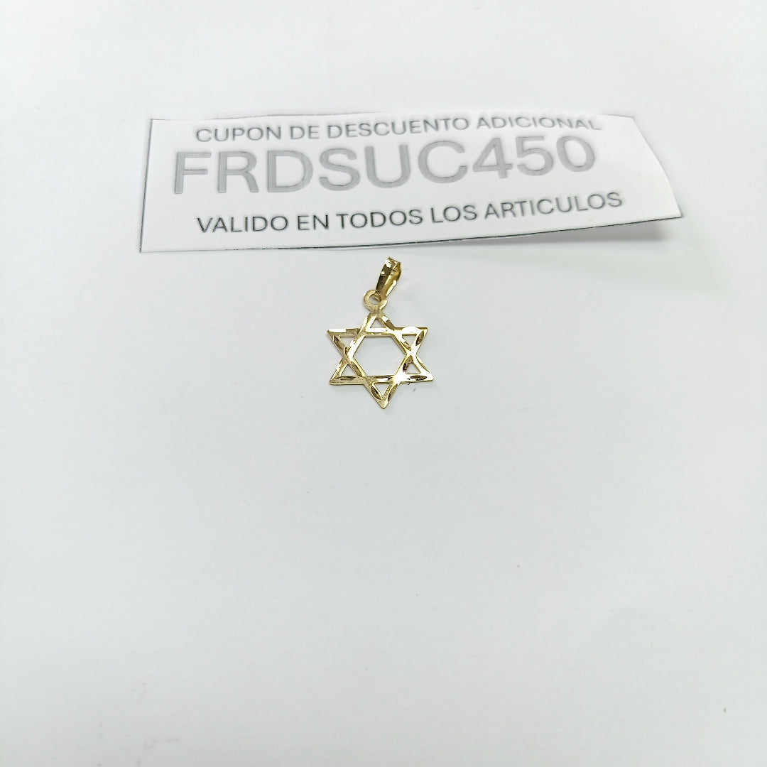 DIJE TEJIDO ESTRELLA DE DAVID 14K 0.5 GR (NUEVO)