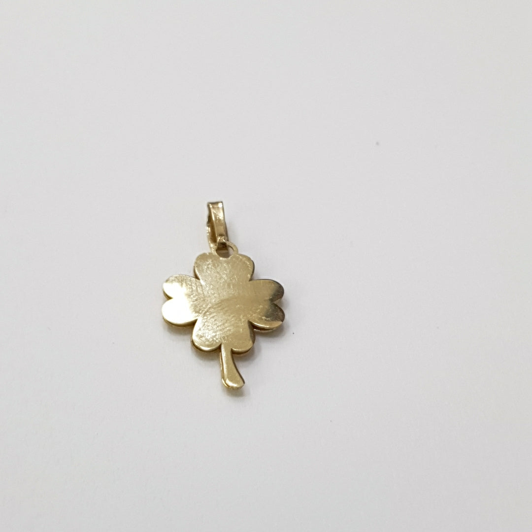 DIJE FIG TREBOL C CIRCONIA 14K 0.9 GR (NUEVO)