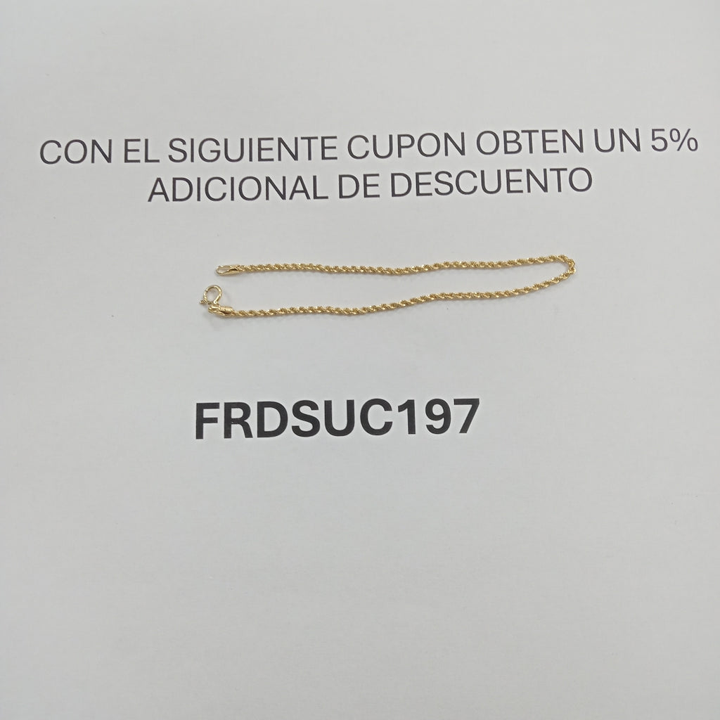 PULSERAS DAMA TORSAL ORO 14K 0.6 (NUEVO)