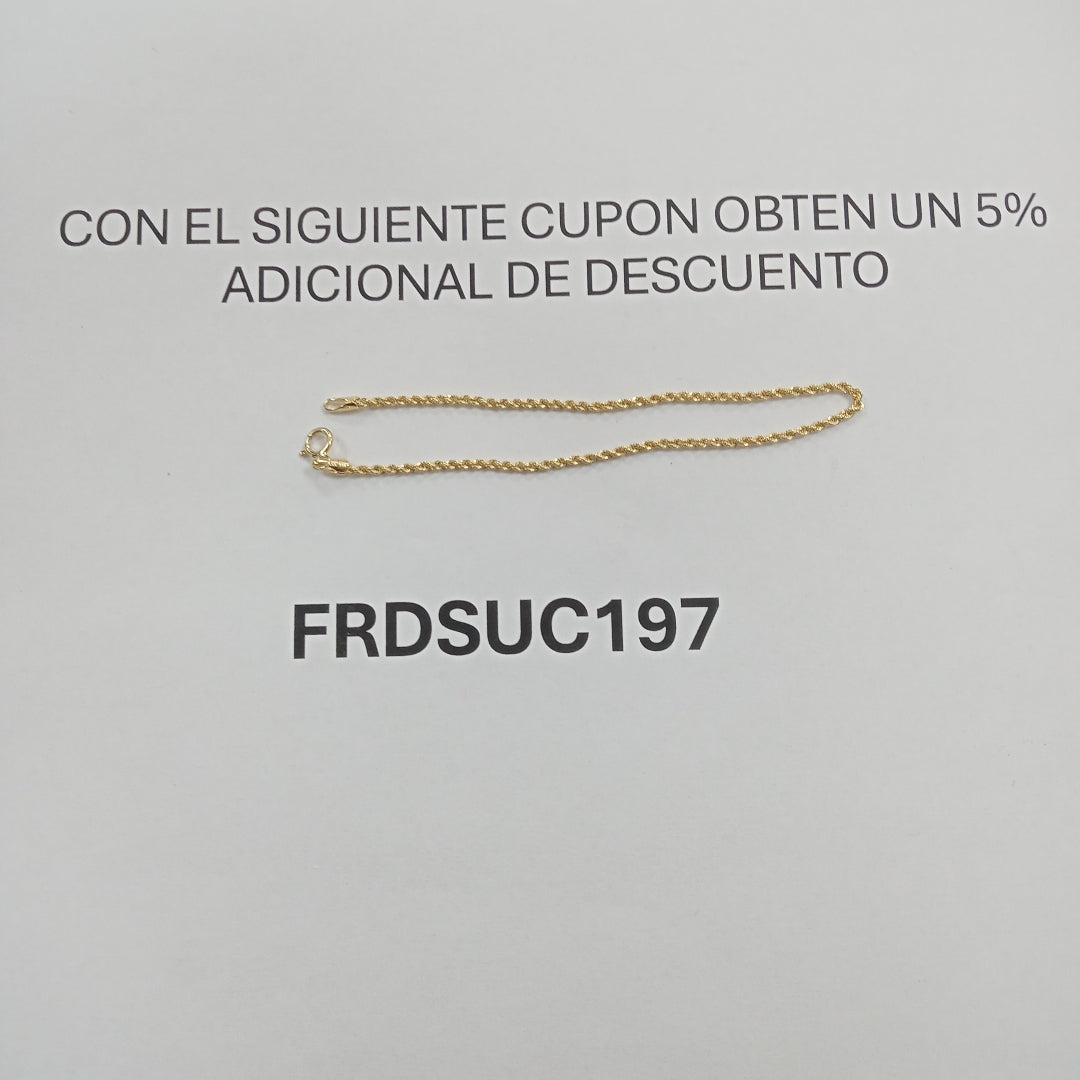 PULSERAS DAMA TORSAL ORO 14K 0.6 (NUEVO)