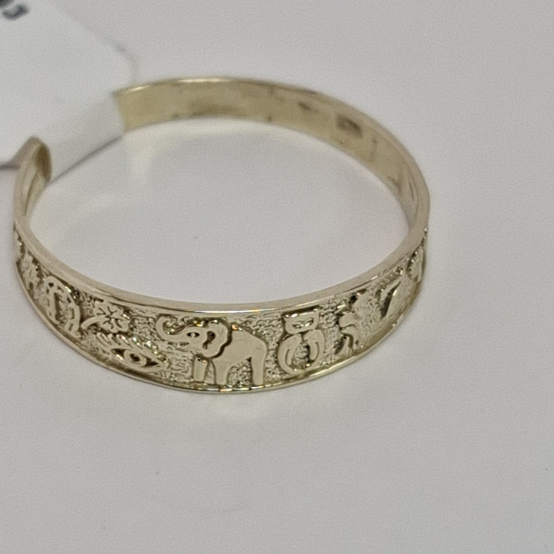 ANILLOS ARGOLLA DE LA SUERTE 10K TALLA 8 1.3 GR (NUEVO)