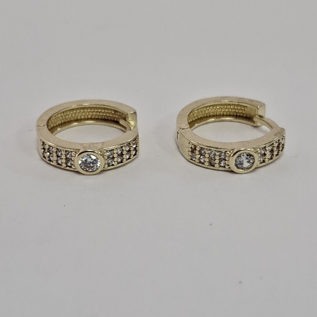 ARETES ARRACADAS C CIRCONIAS 10K 2.7 GR (NUEVO)