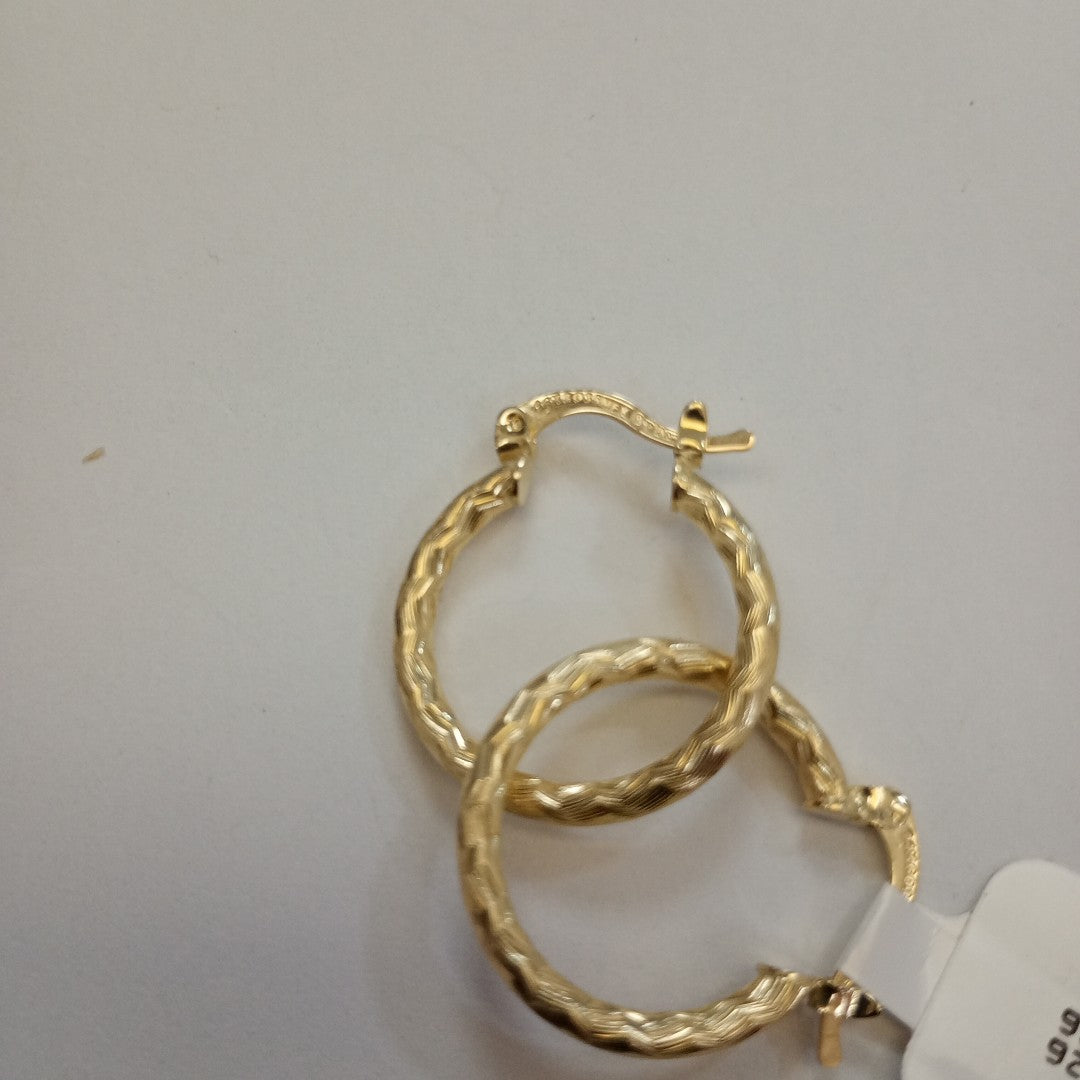 ARETES ARRACADAS LABRADAS 14K 2.1 GR (NUEVO)