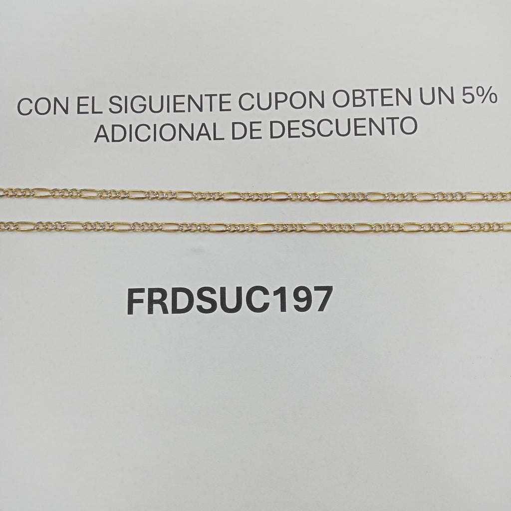 CADENAS 3X1 DIAMANTADA ORO 14K 55 CM 8.5 GR (NUEVO)