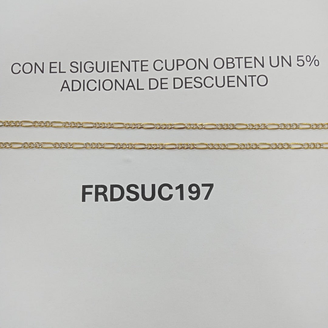 CADENAS 3X1 DIAMANTADA ORO 14K 55 CM 8.5 GR (NUEVO)