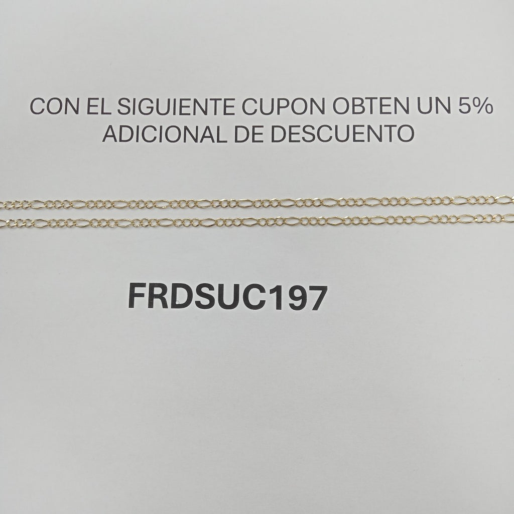 CADENAS 3X1 ORO 14K 55 CM 5.1 GR (NUEVO)