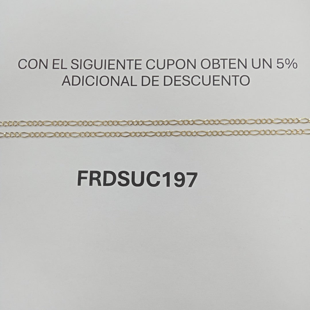 CADENAS 3X1 ORO 14K 55 CM 5.1 GR (NUEVO)