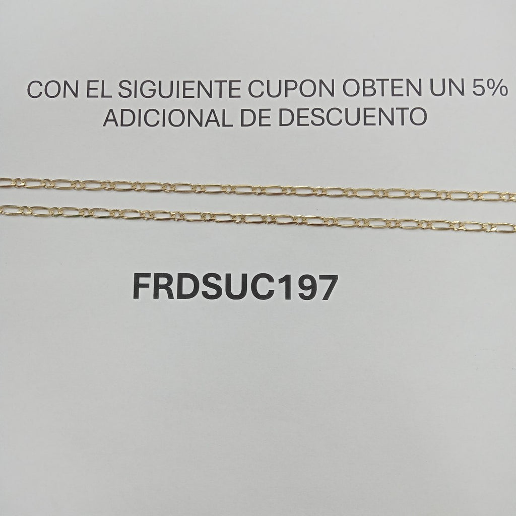 CADENAS 1X1 ORO 14K 55 CM 7.4 GR (NUEVO)