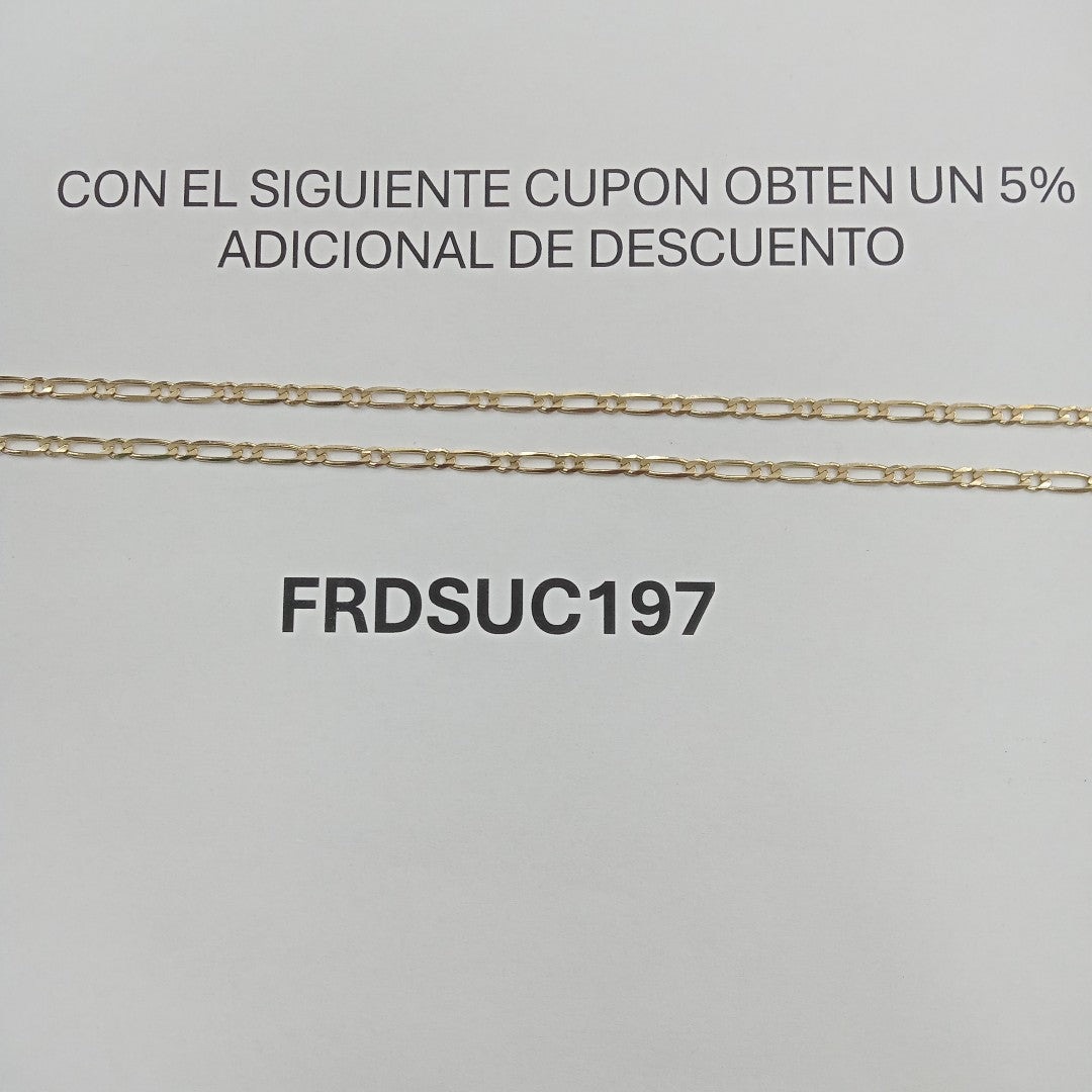CADENAS 1X1 ORO 14K 55 CM 7.4 GR (NUEVO)
