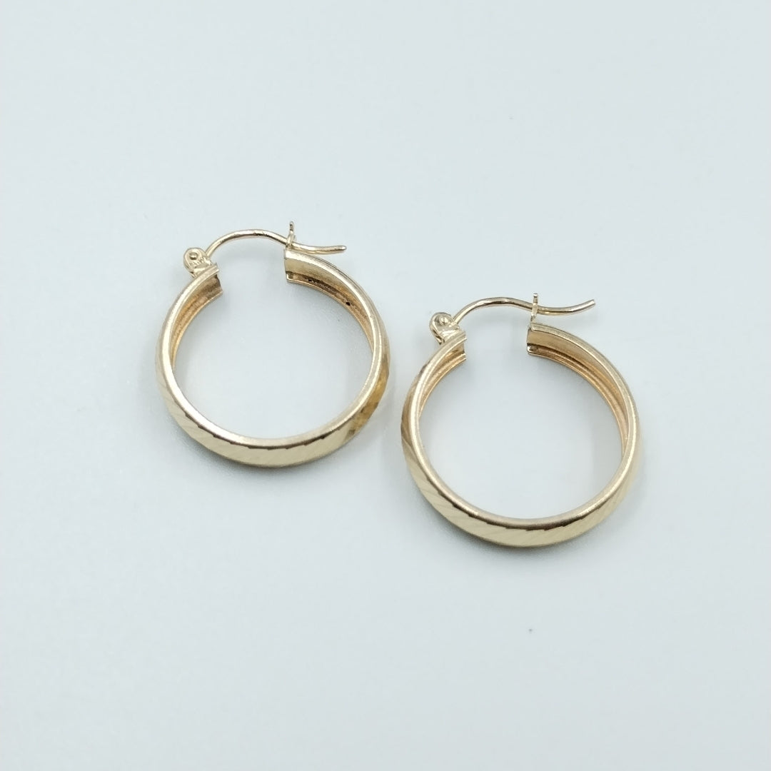ARETES ARRACADAS LABRADAS 10K 2.3 GR (NUEVO)