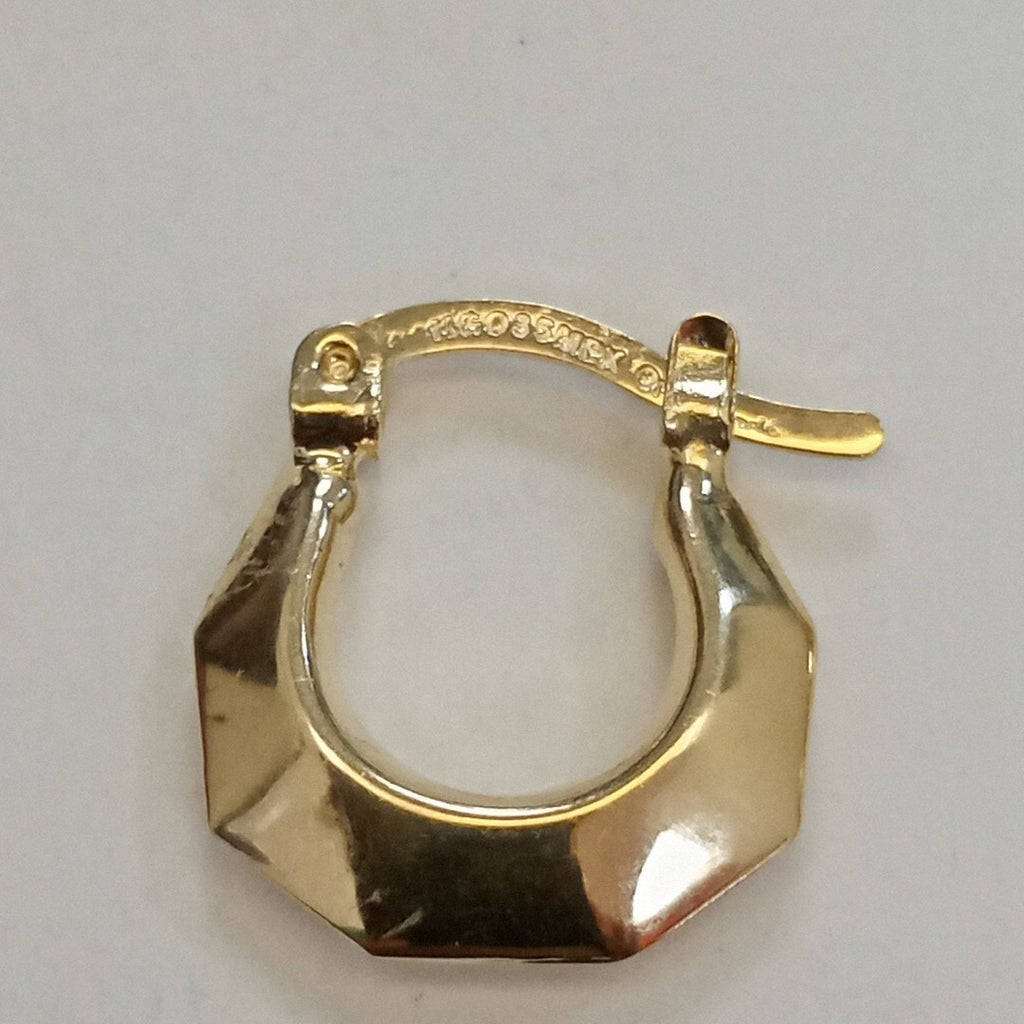 ARETES TEJIDO ARRACADA FACETADA 14K 1.3 GR (NUEVO)