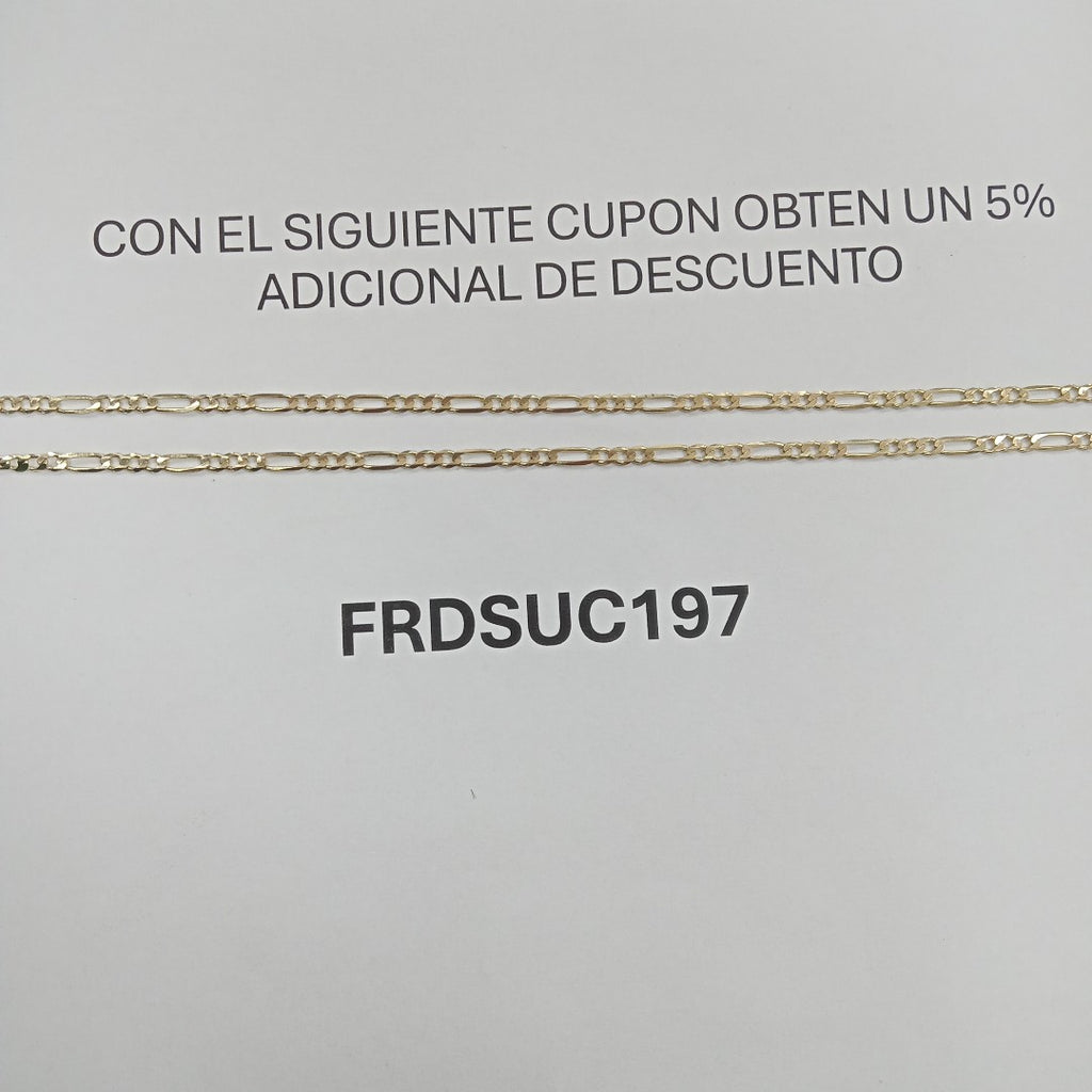 CADENAS 3X1 ORO 14K 60 CM 8 GR (NUEVO)