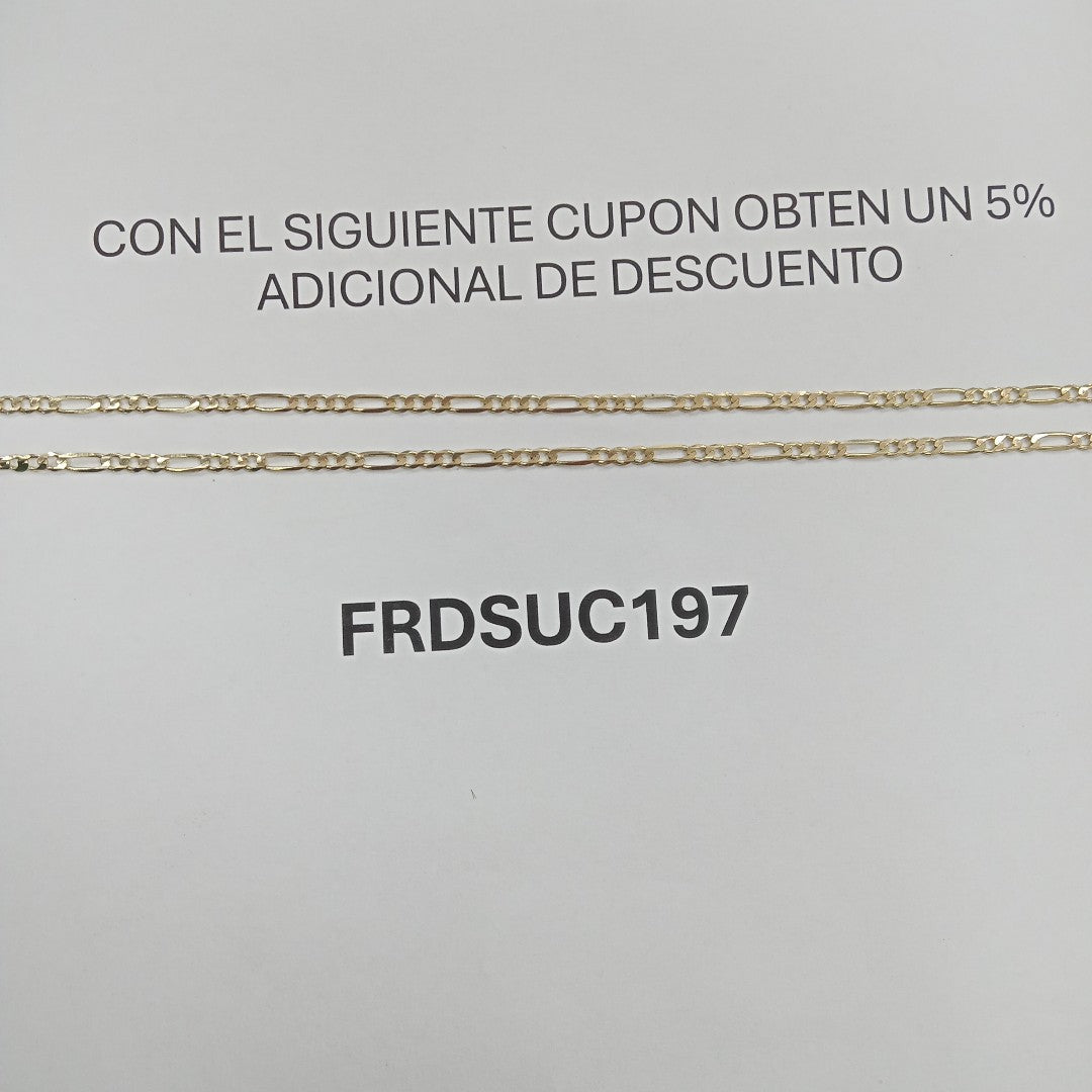 CADENAS 3X1 ORO 14K 60 CM 8 GR (NUEVO)