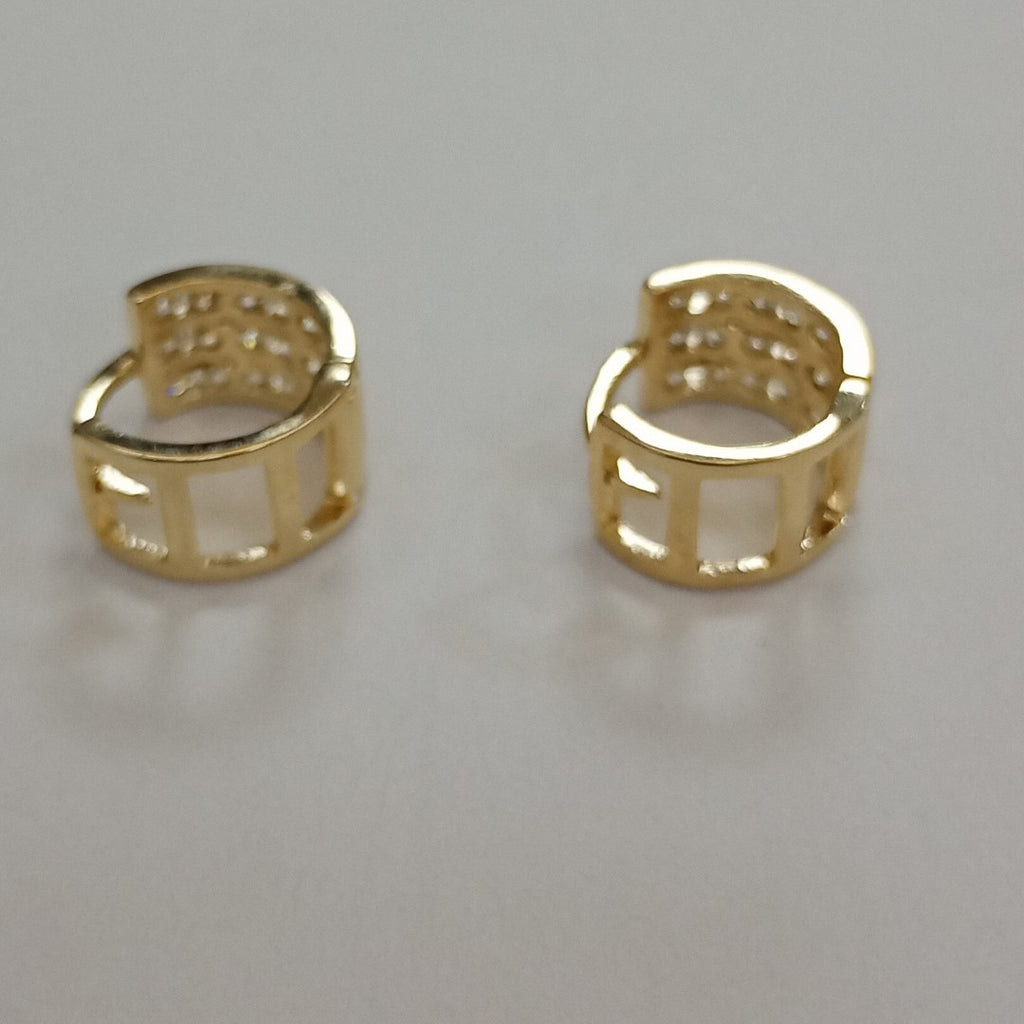 ARETES HUGGIES C CIRCONIA 14K 2.2 GR (NUEVO)