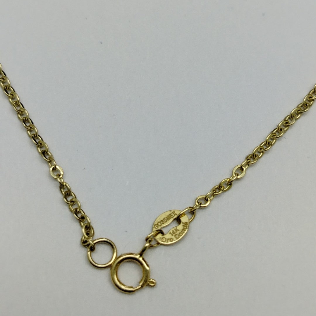 PULSERA ESPECIAL CON CORAZONES 14K 18 CM 1.4 GR (NUEVO)