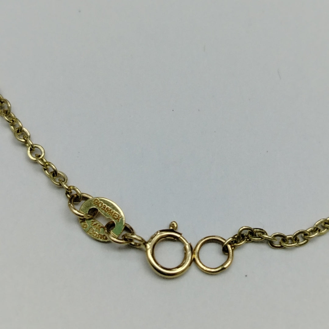 PULSERA ESPECIAL C MARIPOSAS 14K 18 CM 1.7 GR (NUEVO)