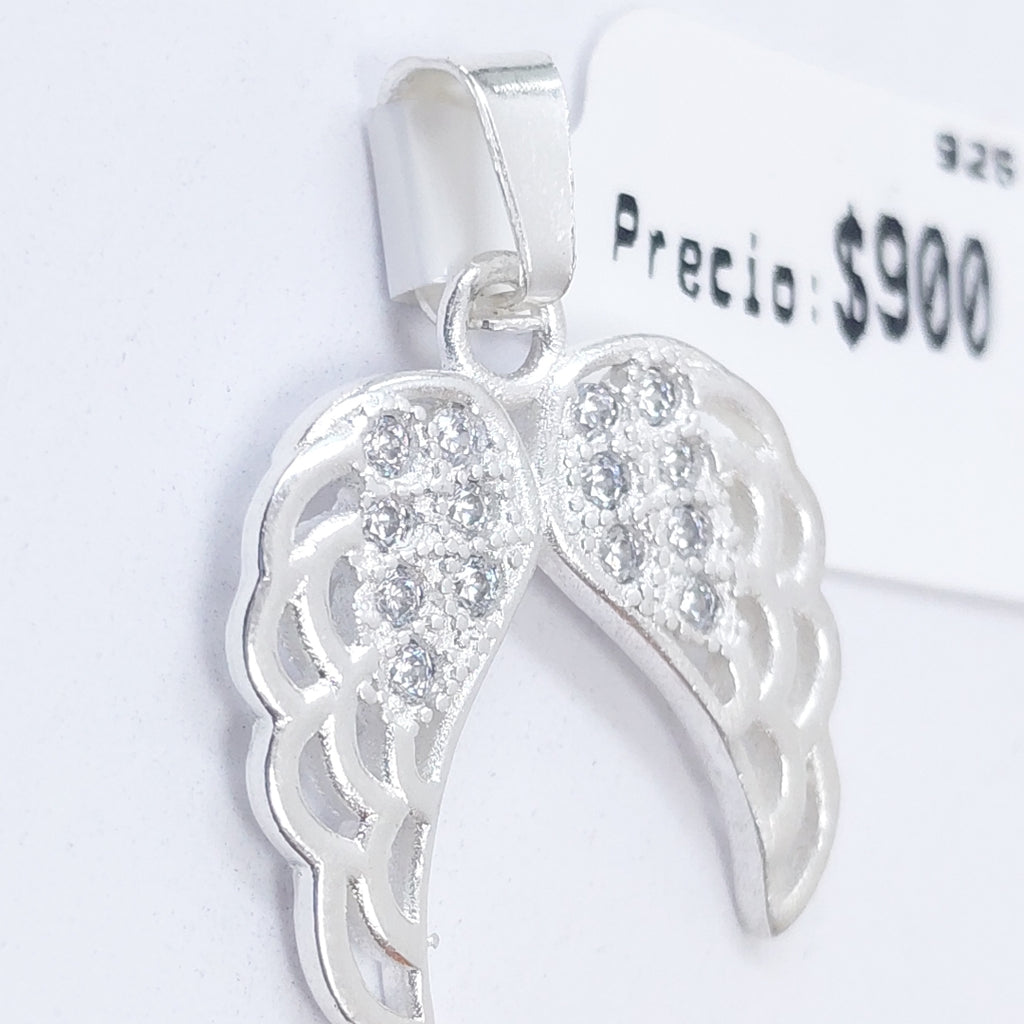 DIJE ALAS C/CIRCONIAS PLATA .925 2.3 GR (NUEVO)