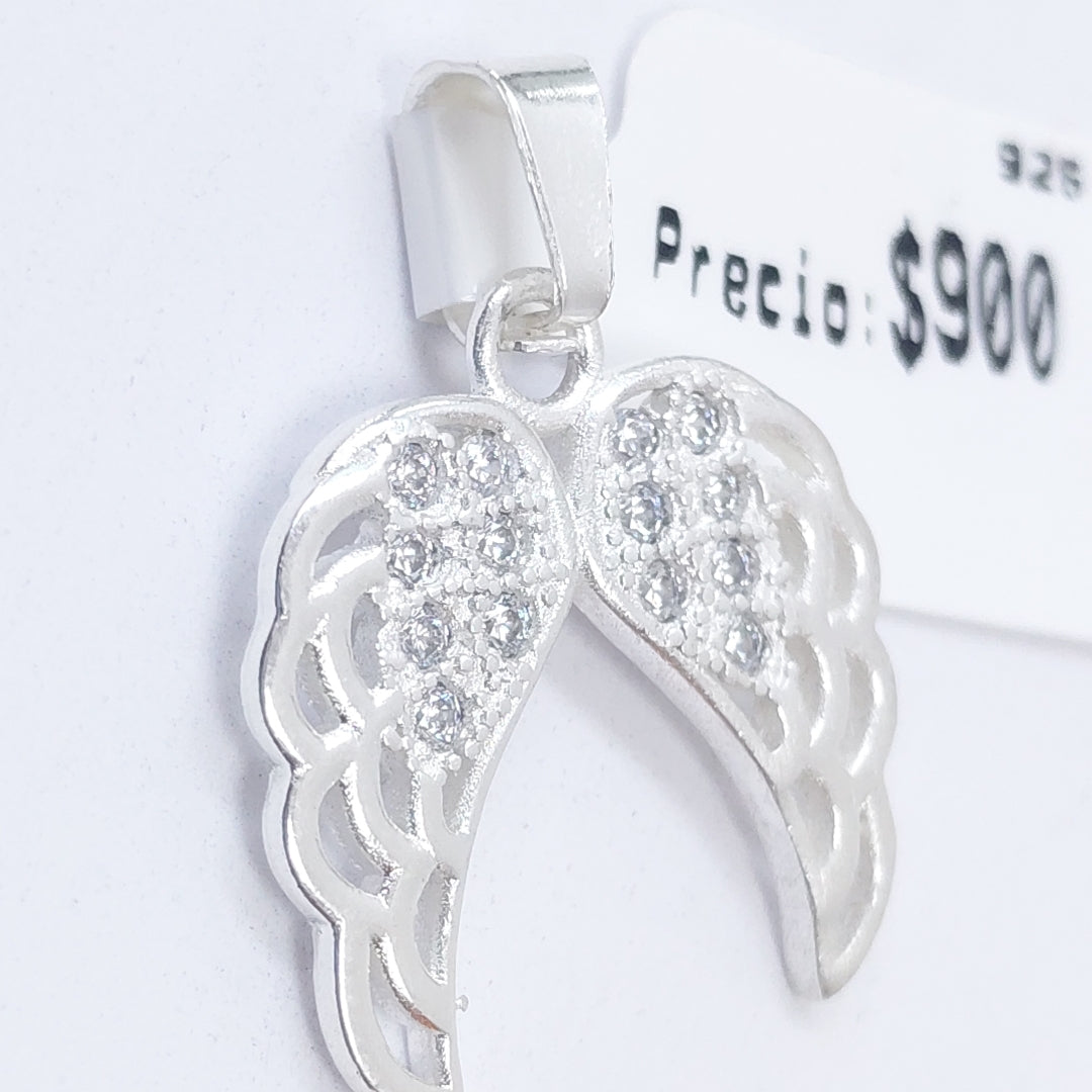 DIJE ALAS C/CIRCONIAS PLATA .925 2.3 GR (NUEVO)