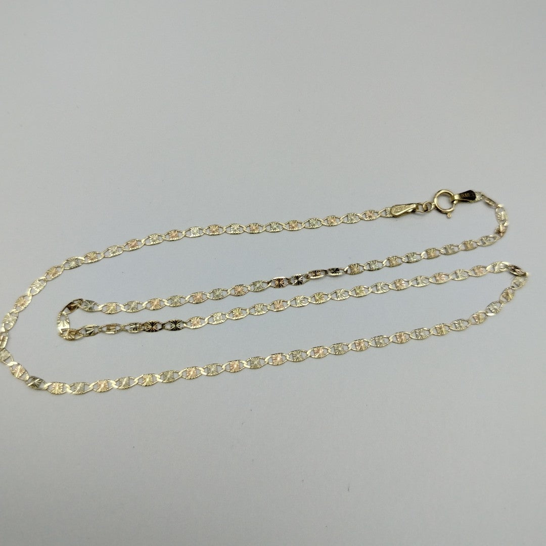 CADENAS TEJIDO GUCHI ORO 10K 45 CM 2.3 GR (NUEVO)