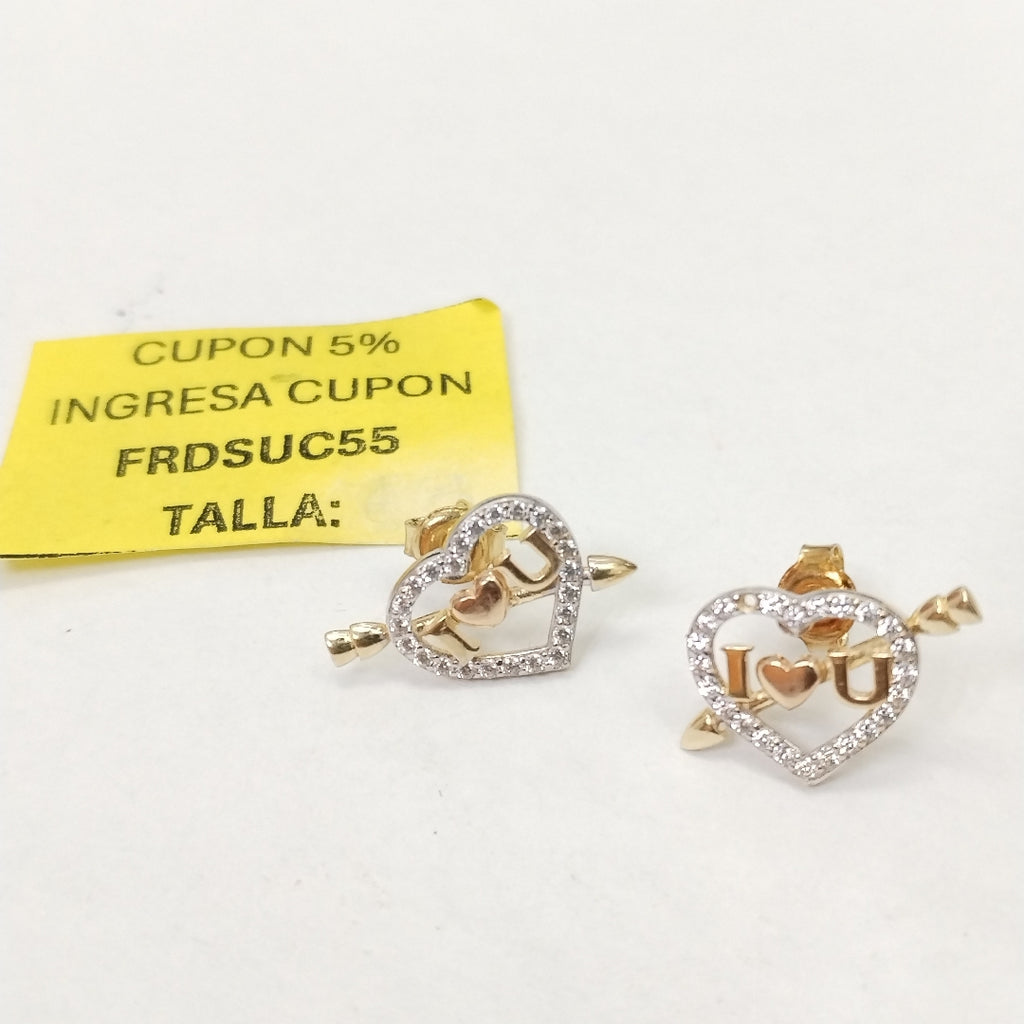 ARETES PAR ORO 14 K 1,90 GRMS (SEMINUEVO)