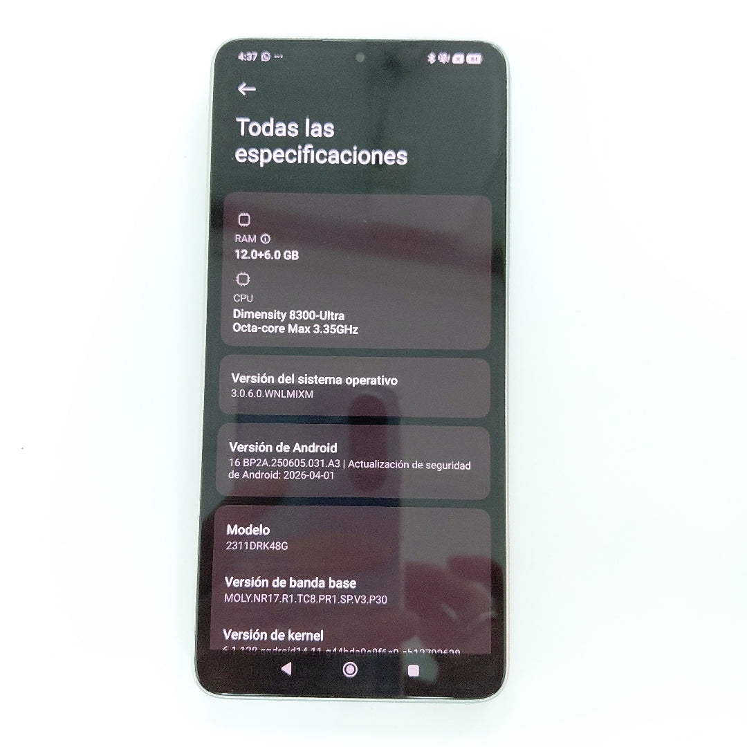 CELULAR XIAOMI POCO X6 PRO 2311DRK48G (2024) 512 GB 12 GB RAM (SEMINUEVO)