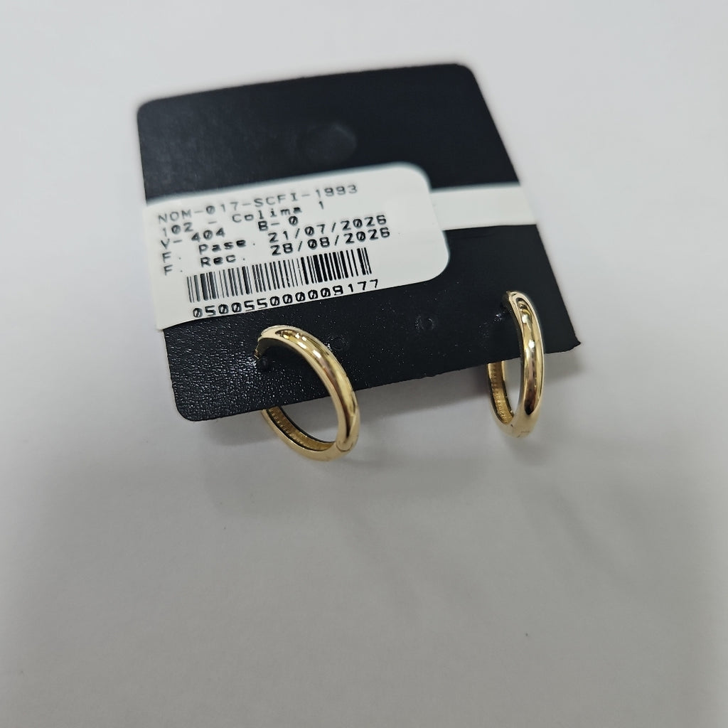 ARETES HUGGIES LISAS 14K 1.5 GR (NUEVO)