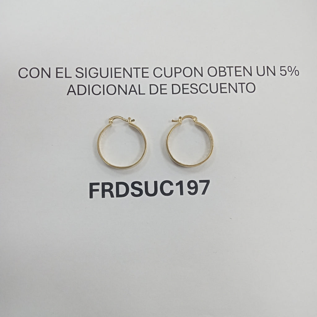 ARETES TEJIDO ARRACADAS CON NUMEROS ROMANOS 14K 2.8 GR (NUEVO)