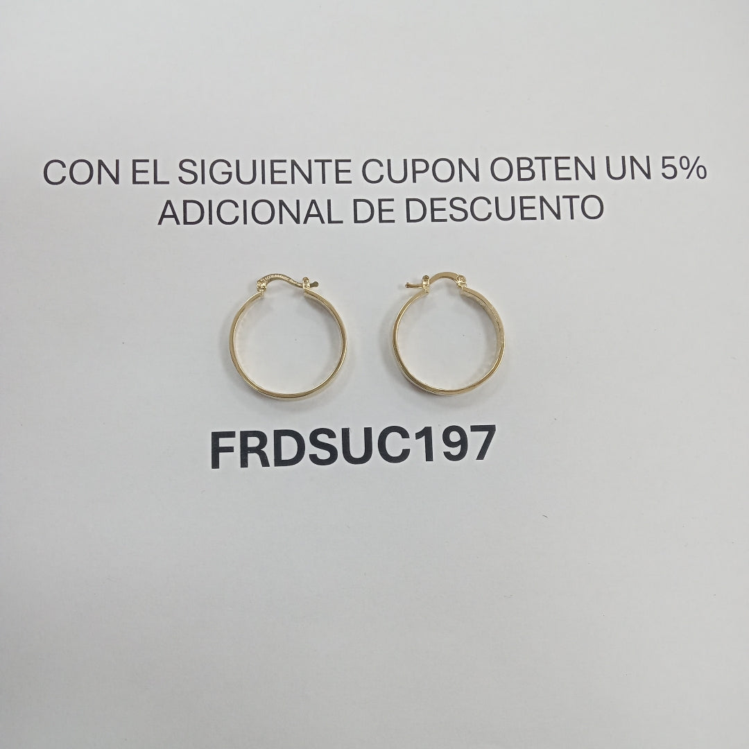 ARETES TEJIDO ARRACADAS CON NUMEROS ROMANOS 14K 2.8 GR (NUEVO)