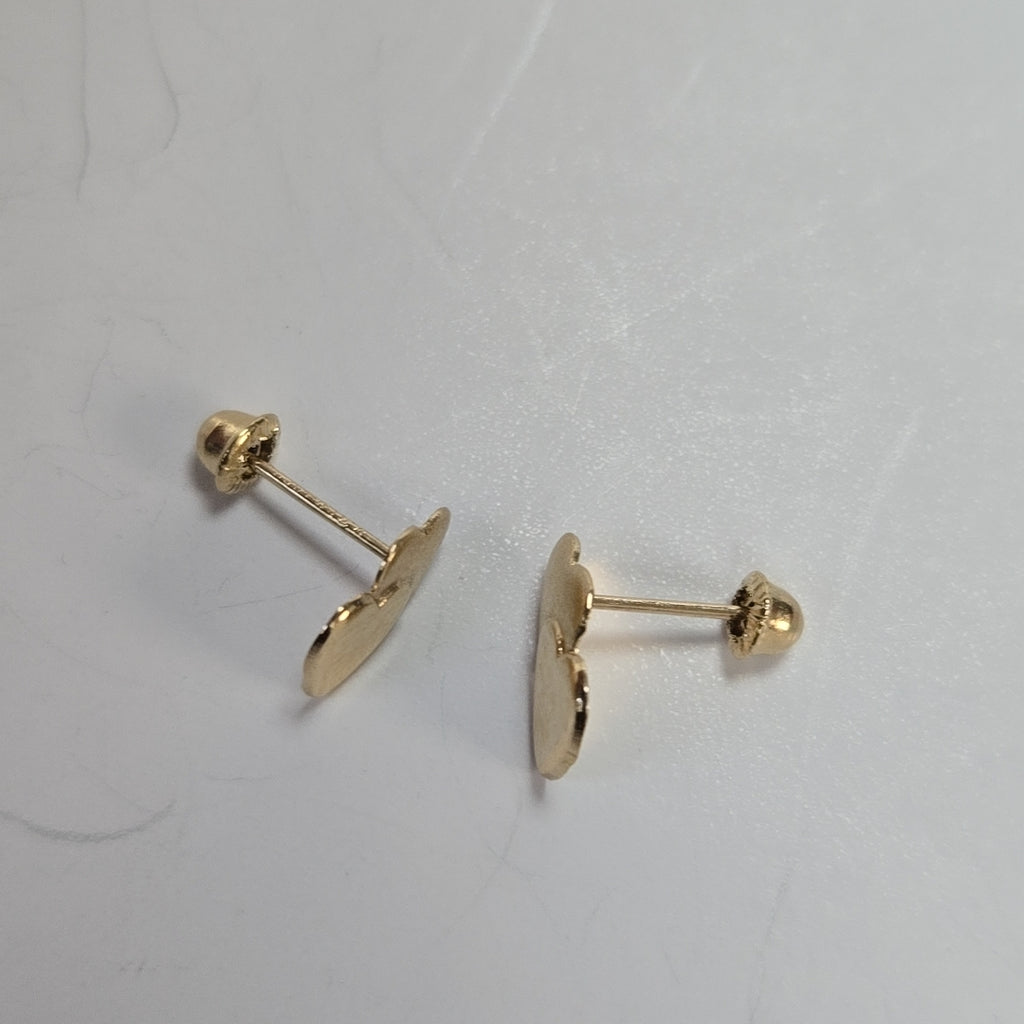BROQUELES BROQUEL CORAZON DOBLE 14K 0.2171 GR (NUEVO)