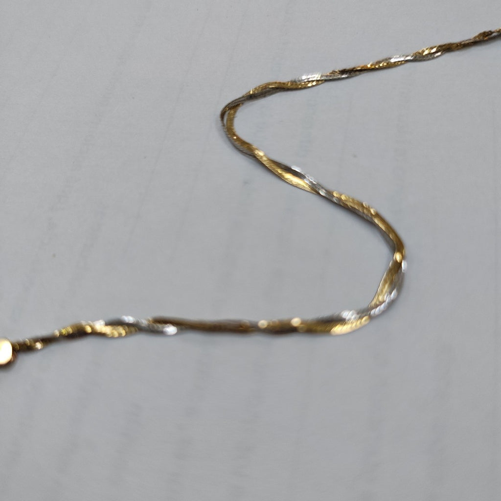 PULSERA ORO COMBINADO 14 K 1.6 GRMS (SEMINUEVO)