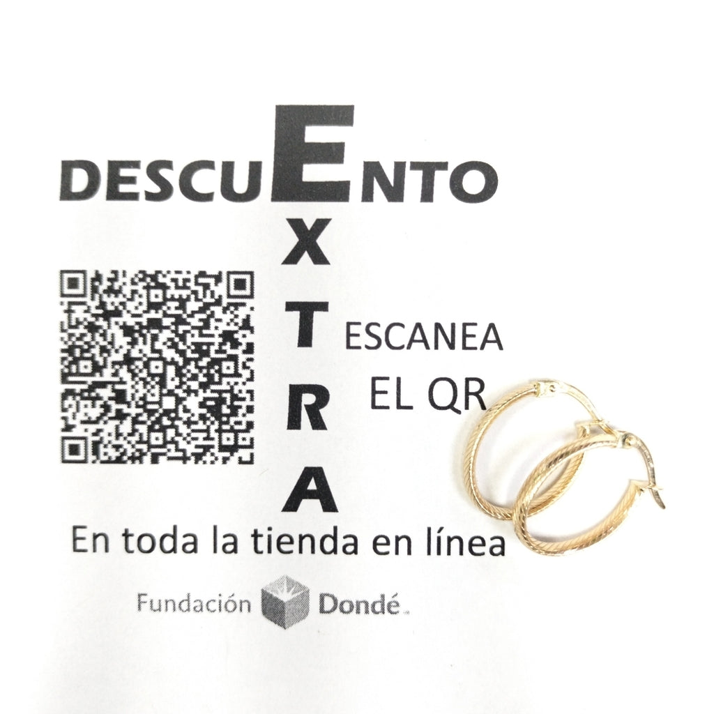 ARRACADAS PAR ORO 14 K 1.4 GRMS (SEMINUEVO)