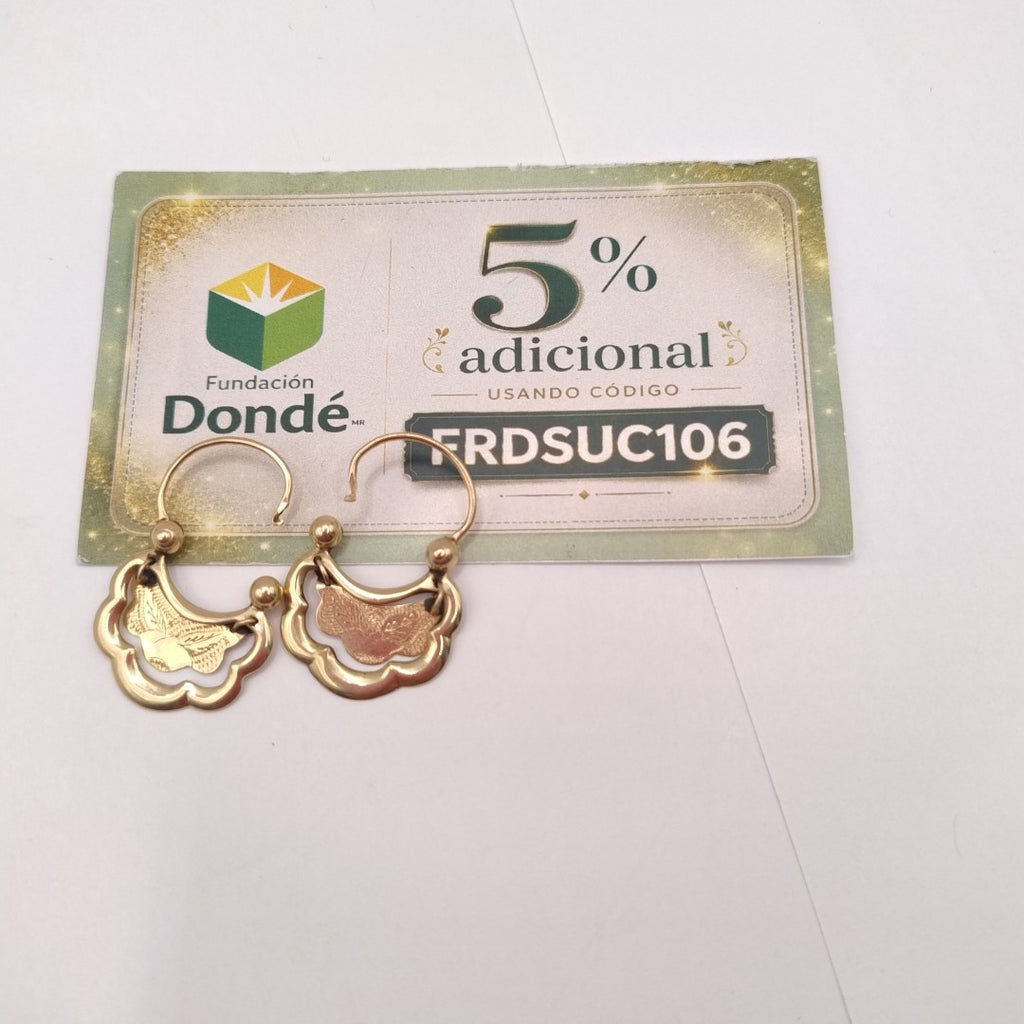 ARRACADAS PAR ORO 8 K 3.7 GRMS (SEMINUEVO)
