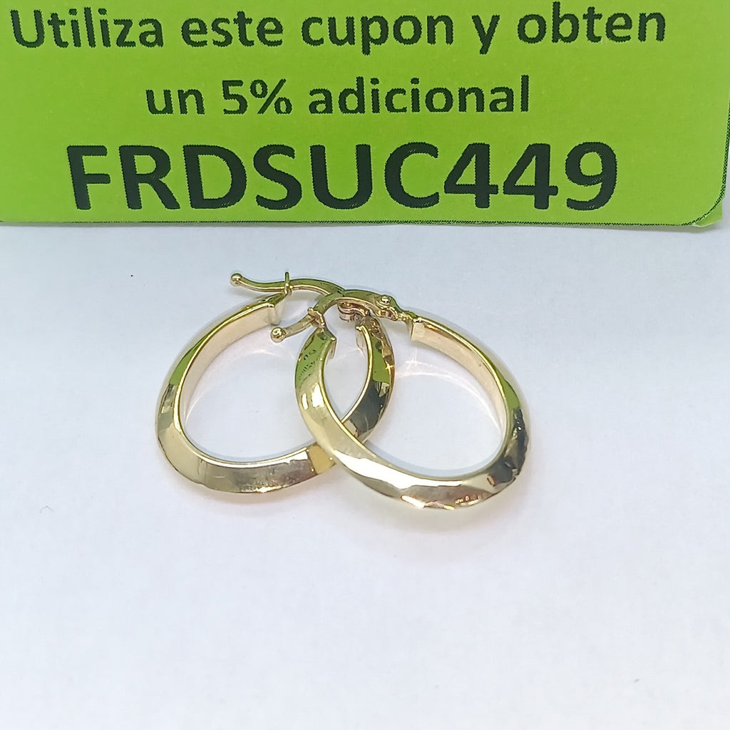 ARRACADAS PAR ORO 14 K 2.2 GRMS (SEMINUEVO)