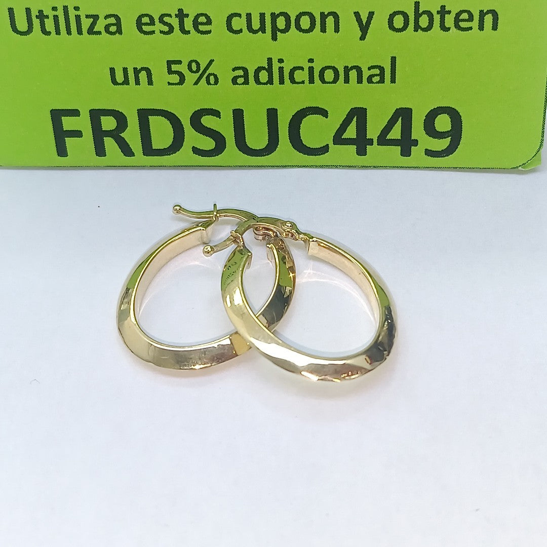 ARRACADAS PAR ORO 14 K 2.2 GRMS (SEMINUEVO)