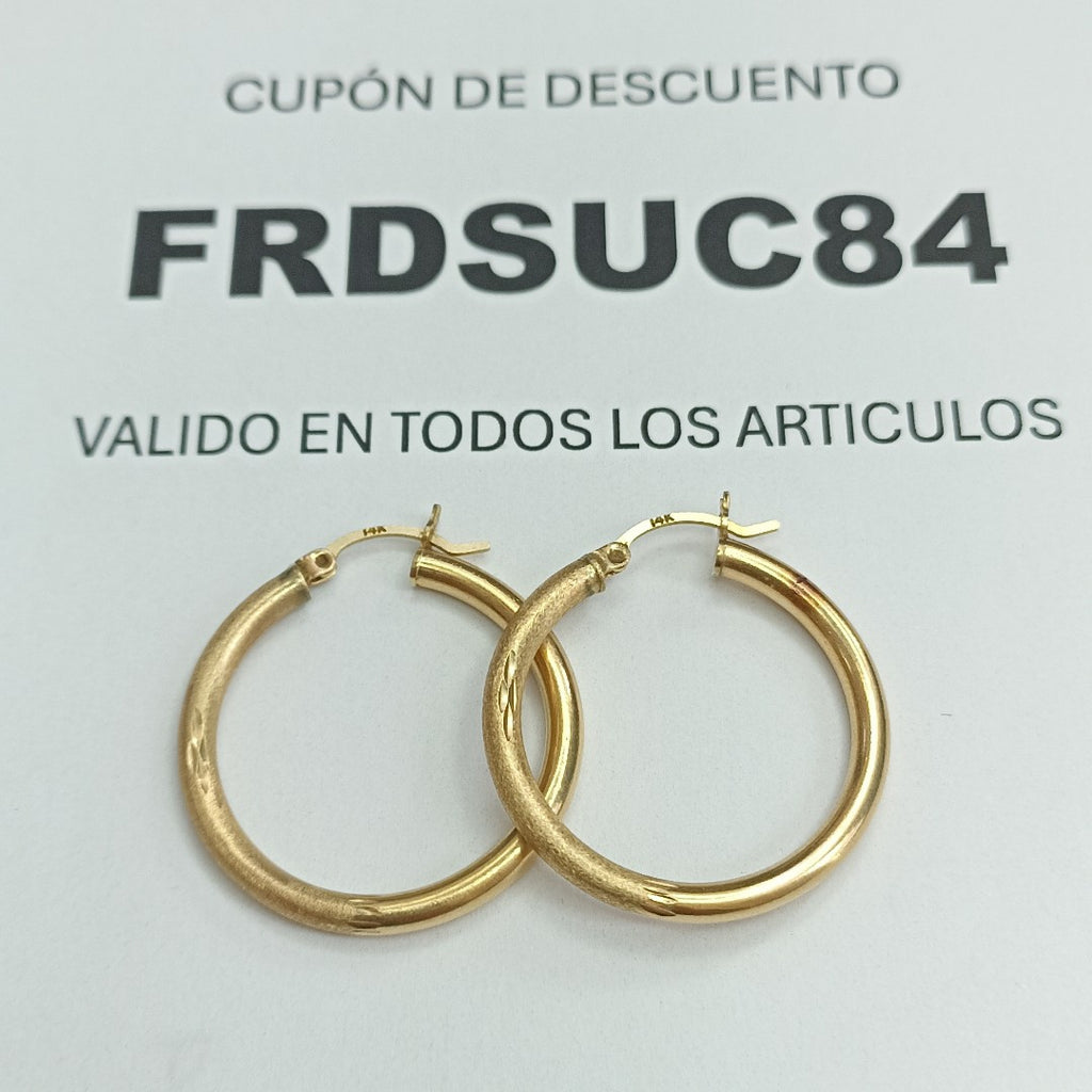 ARRACADAS PAR ORO 14 K 2,50 GRMS (SEMINUEVO)