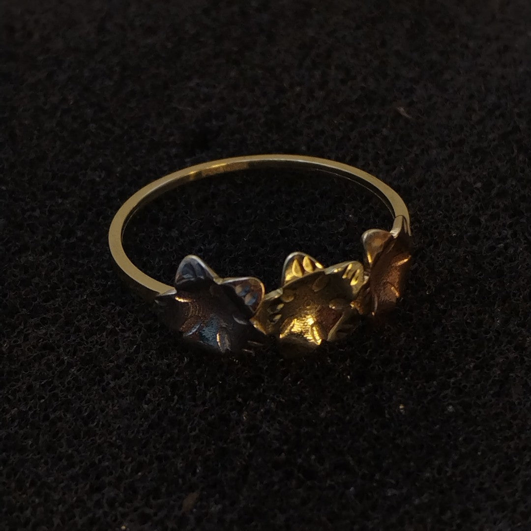 ANILLOS ANILLITO FIG FLORES 10K TALLA 9 1.3 GR (NUEVO)