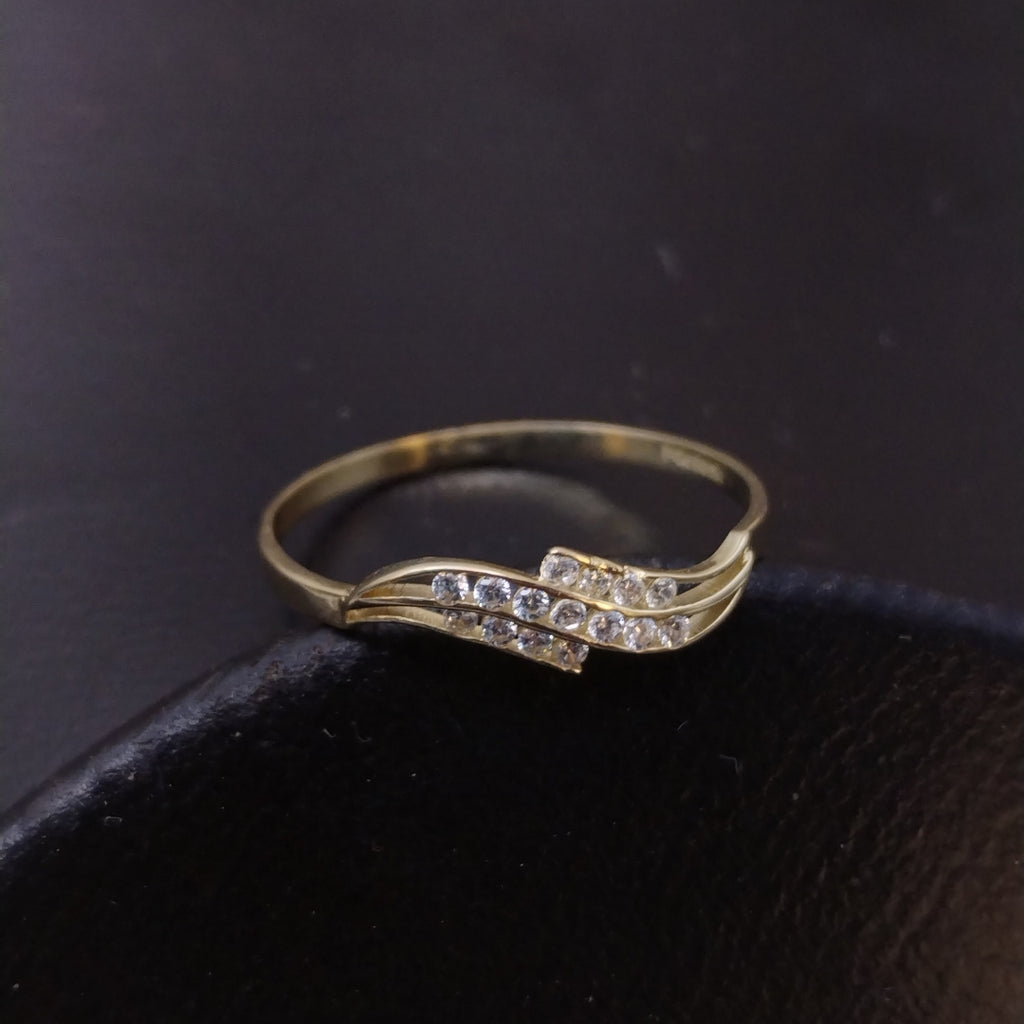 ANILLOS C CIRCONIAS 14K TALLA 9 0.8 GR (NUEVO)