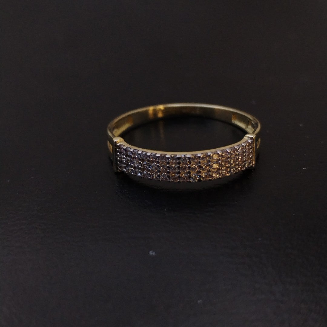 ANILLO ANILLITO C CIRCONIAS 14K 9 TALLA 1.4 GR (NUEVO)