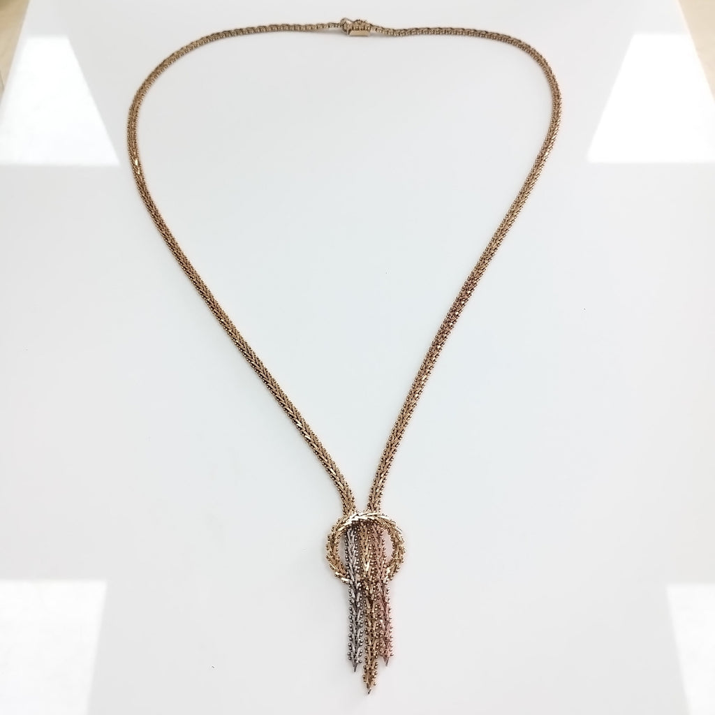 GARGANTILLA ORO,ORO PLATINO,ORO COMBINADO 14 K 18,70 GRMS (SEMINUEVO)