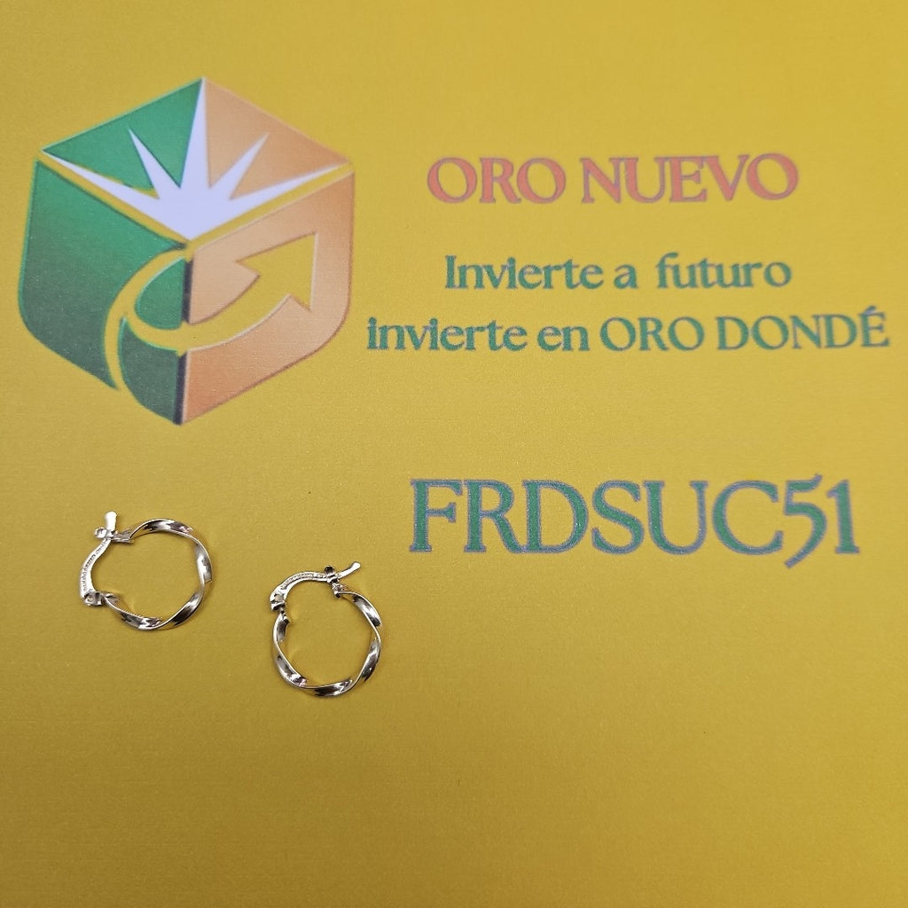 ARETES ARRACADAS TORZAL 14K 1.1 GR (NUEVO)