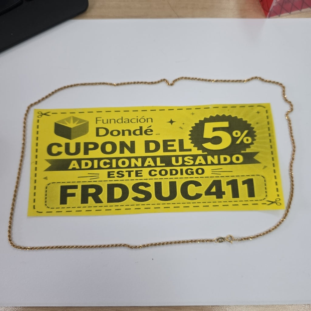 CADENA ORO 14 K 3,00 GRMS (SEMINUEVO)