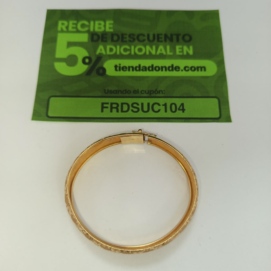 PULSERA RIGIDA ORO 14 K 8,30 GRMS (SEMINUEVO)