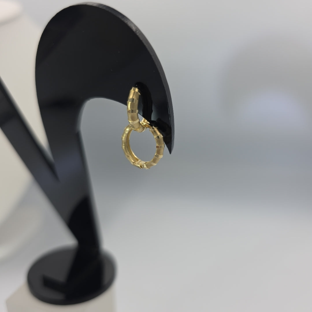 ARETES ARRACADAS FACETADAS 10K 1.7 GR (NUEVO)