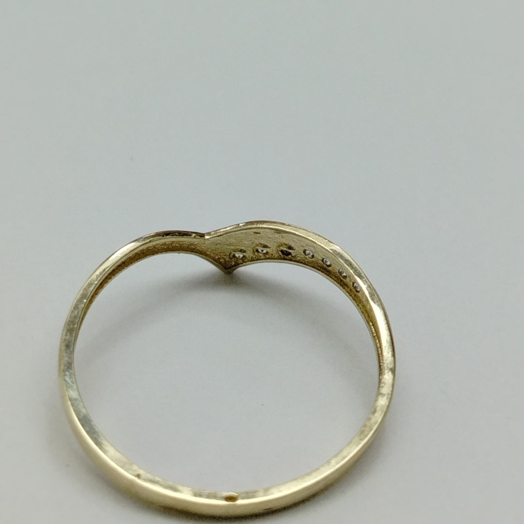 ANILLOS C CIRCONIAS 14K TALLA 8 1.1 GR (NUEVO)